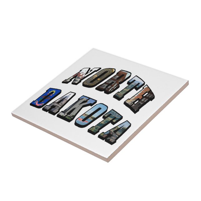 North Dakota Bild Text Kakelplatta (Sidan)