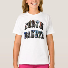 North Dakota Bild Text T Shirt