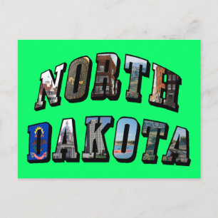 North Dakota Bild Text Vykort