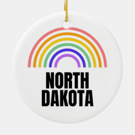 North Dakota - Bison - North Dakota State Julgransprydnad Keramik