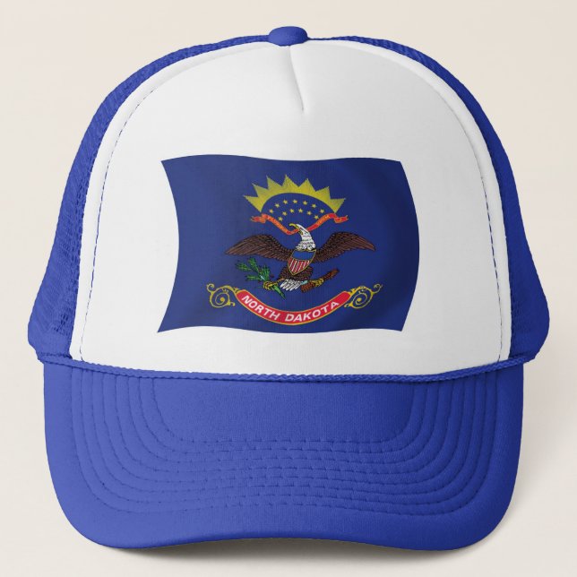 North Dakota Flagg Hatt Truckerkeps (Framsida)