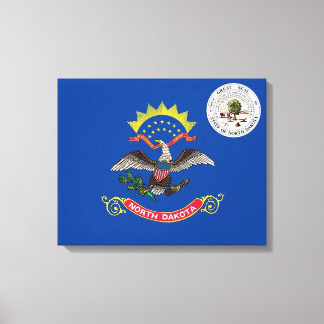 North Dakota flagga Canvastryck (Framsida)
