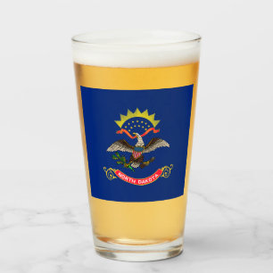 North Dakota flagga Glaskopp