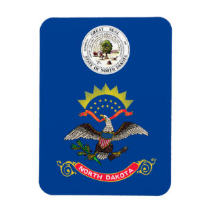 North Dakota flagga Magnet