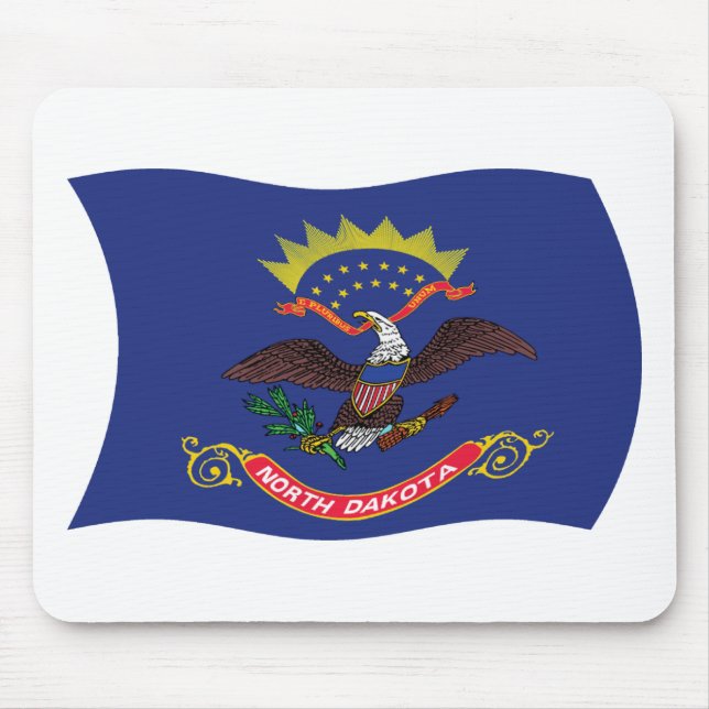 North Dakota Flagga Mousepad Musmatta (Framsidan)