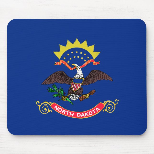 North Dakota Flagga Musmatta (Framsidan)