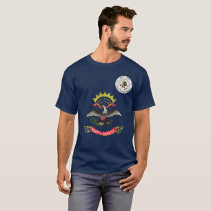 North Dakota flagga T Shirt