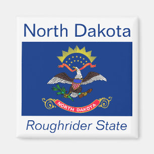North Dakota flaggamagnet Magnet