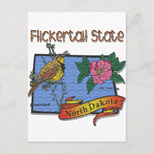 North Dakota Flickertail State Meadowlark Ro Vykort