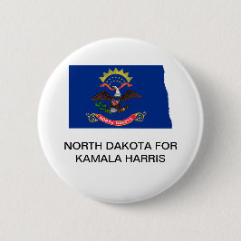 NORTH DAKOTA för Kamala Harris 2024 Button Knapp