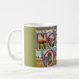 North Dakota Greetings Postcard Mug Kaffemugg