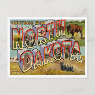 North Dakota Hälsning från USA Stater Vykort