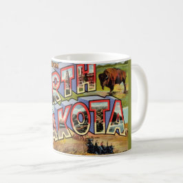 North Dakota Hälsningar Postkort Mugg