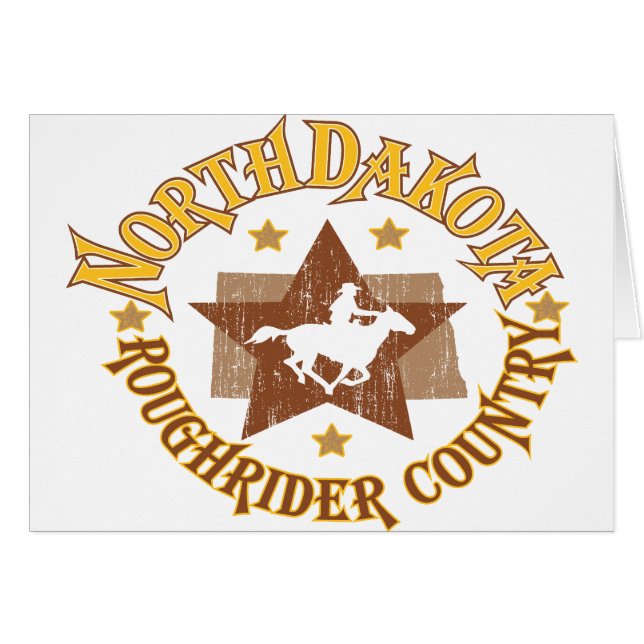 North Dakota Hälsningskort (Framsidan Horizontal)