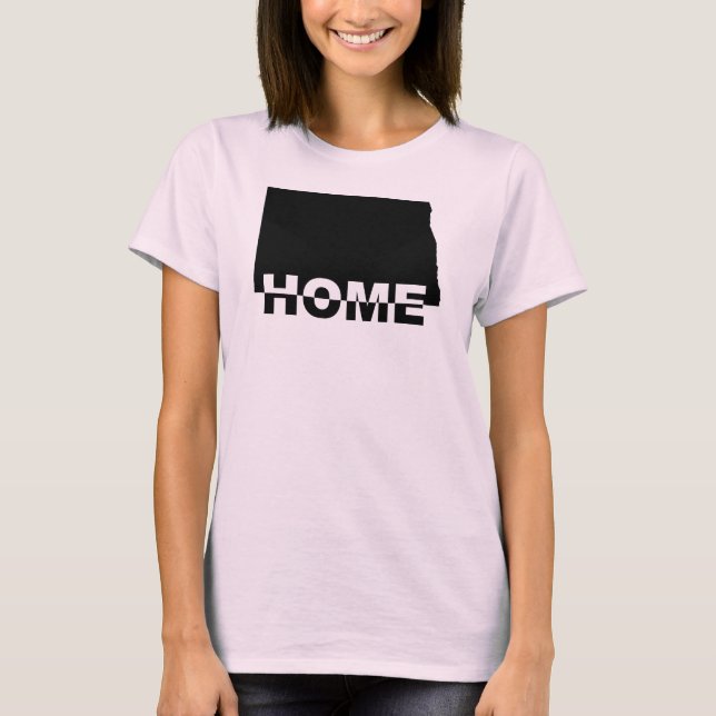 North Dakota Hemifrån Från Stat T-Shirt Tees (Framsida)