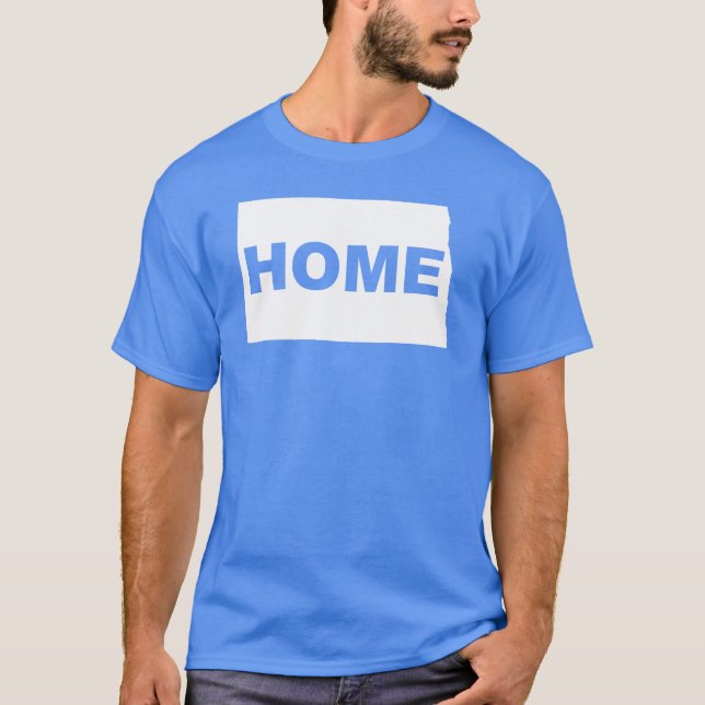 North Dakota Hemifrån Stat T-Shirt Tees (Framsida)