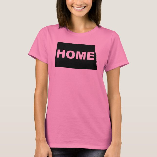 North Dakota Hemifrån Stat T-Shirt Tees (Framsida)
