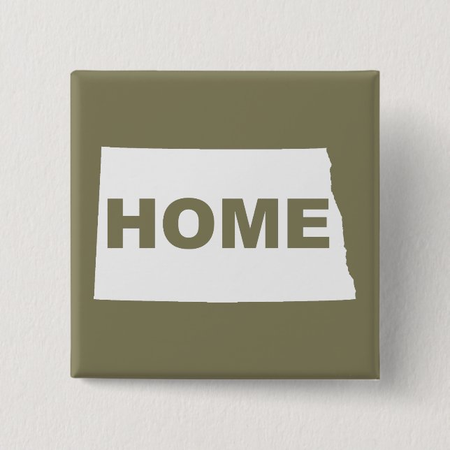 North Dakota Hemma Borta Från Stat Knapp Badge Pin (Framsida)