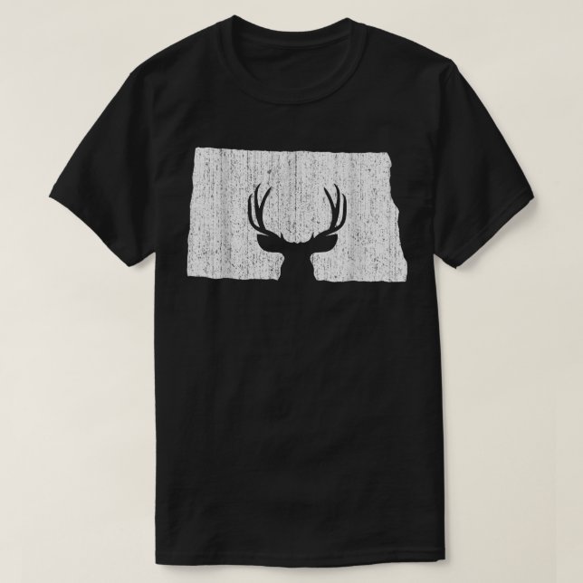 North Dakota Hjort Hunter Hjort Hunting Season T Shirt (Design framsida)