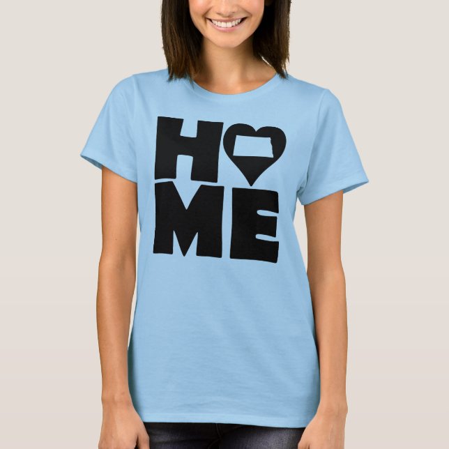 North Dakota Home Heart State Tees T-Shirt (Framsida)