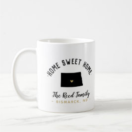 North Dakota Home Sweet Home Family Monogram Mugg