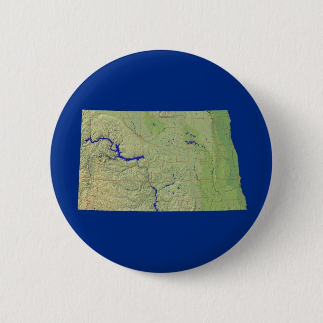North Dakota Karta Button Knapp (Framsida)