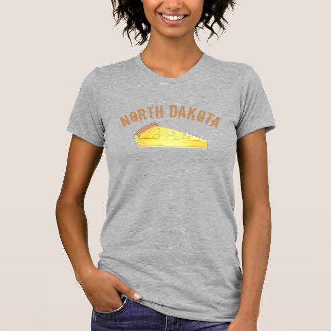 North Dakota Kuchen Custard Cake Slice ND Dessert Tee (Framsida)