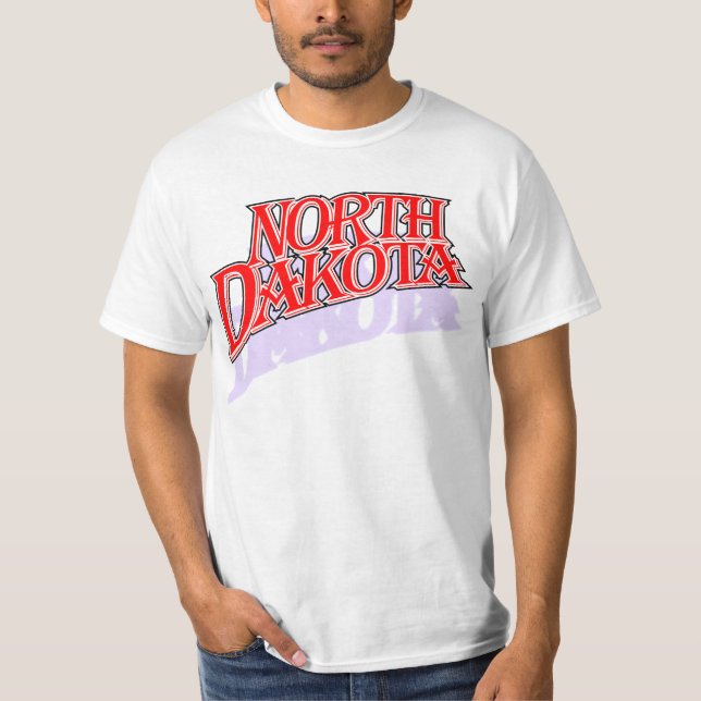 North Dakota lockskjorta F/B T Shirt (Framsida)