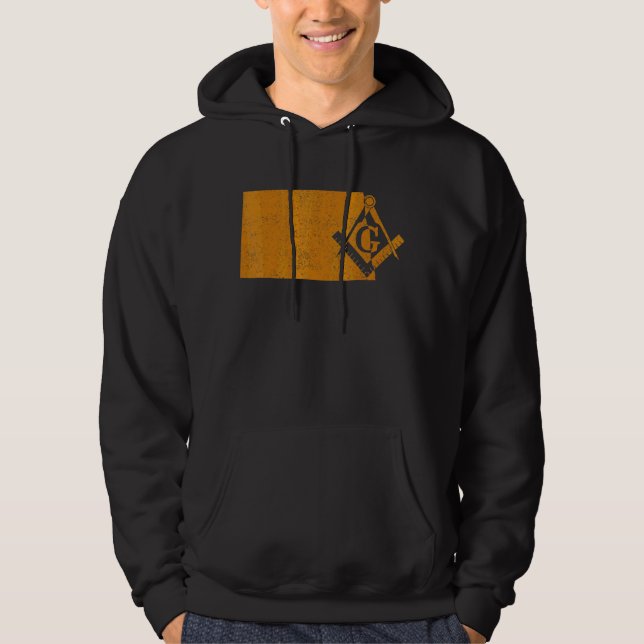 North Dakota Masons Grand Lodge Freemason Pappor Hoodie (Framsida)