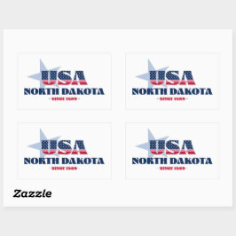 North Dakota, min hemstatsidentifierare Rektangulärt Klistermärke