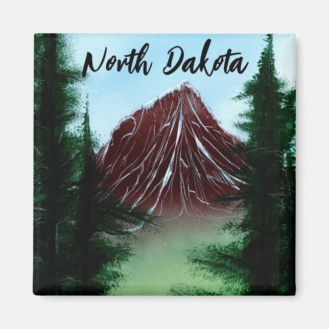 North Dakota Mountain Runoff Magnet (Framsidan)
