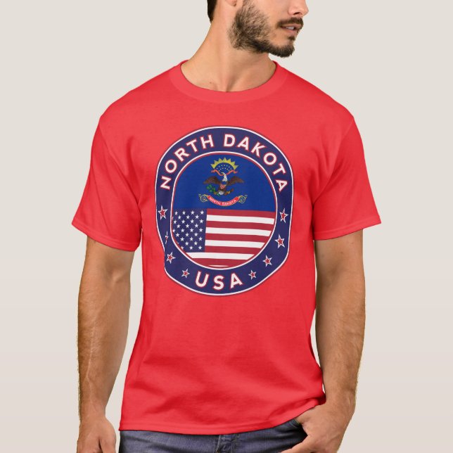North Dakota, North Dakota t-shirt, legging T Shirt (Framsida)