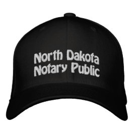 North Dakota Notary Embroized Baseball Cap Broderad Keps