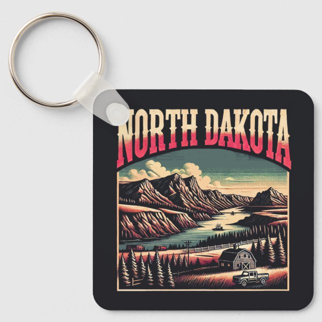 North Dakota Nyckelring (Framsida)