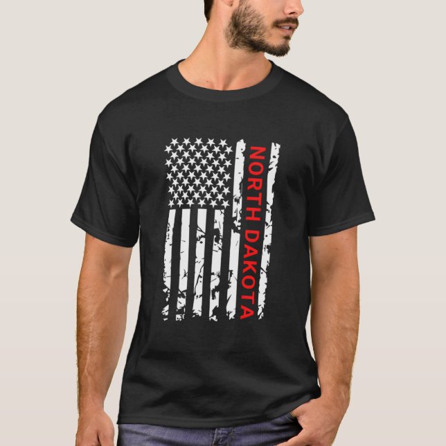 North Dakota Och T Shirt (Framsida)