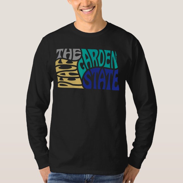 North Dakota och USA State Shape Motto T Shirt (Framsida)