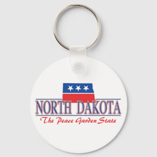 North Dakota patriotiska Keychain Nyckelring