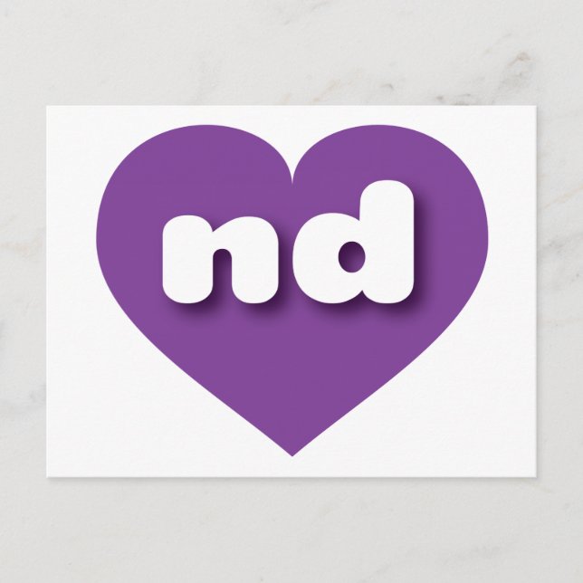 North Dakota purple heart - Jag älskar nd Vykort (Framsida)