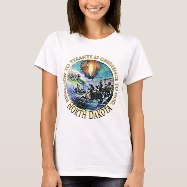 North Dakota Rebeljons t-shirts (Framsida)