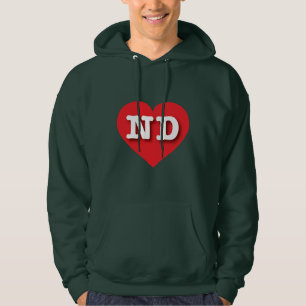 North Dakota Red Heart - I kärlek ND Hoodie