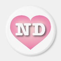 North Dakota Rosa Fade Heart - I kärlek ND