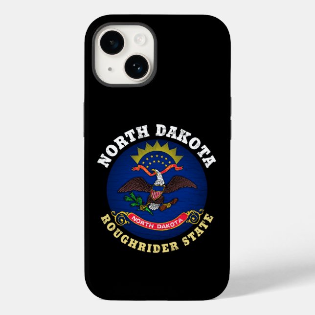 NORTH DAKOTA ROUGHRIDER STATLIG FLAGGA (Baksida)