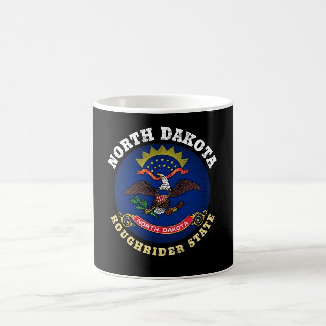 NORTH DAKOTA ROUGHRIDER STATLIG FLAGGA KAFFEMUGG (Center)