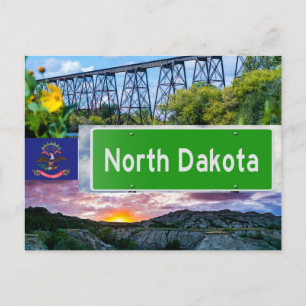 North Dakota Scenery-vykort Vykort
