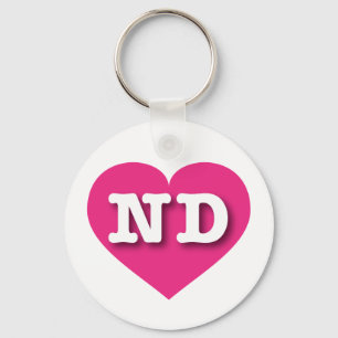 North Dakota Shock rosa Heart - I kärlek ND Nyckelring