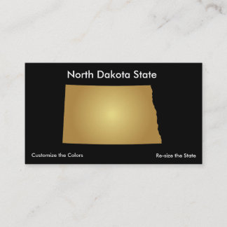 North Dakota State Affärskort Metallic Guld Visitkort