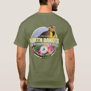North Dakota State Bird & Flower T Shirt