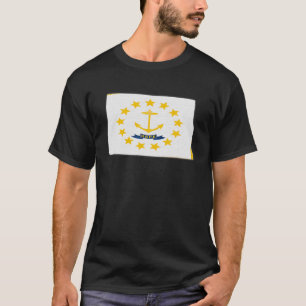 NORTH DAKOTA STATE KARTA RHODE ISLAND RI Flagga Ro T Shirt