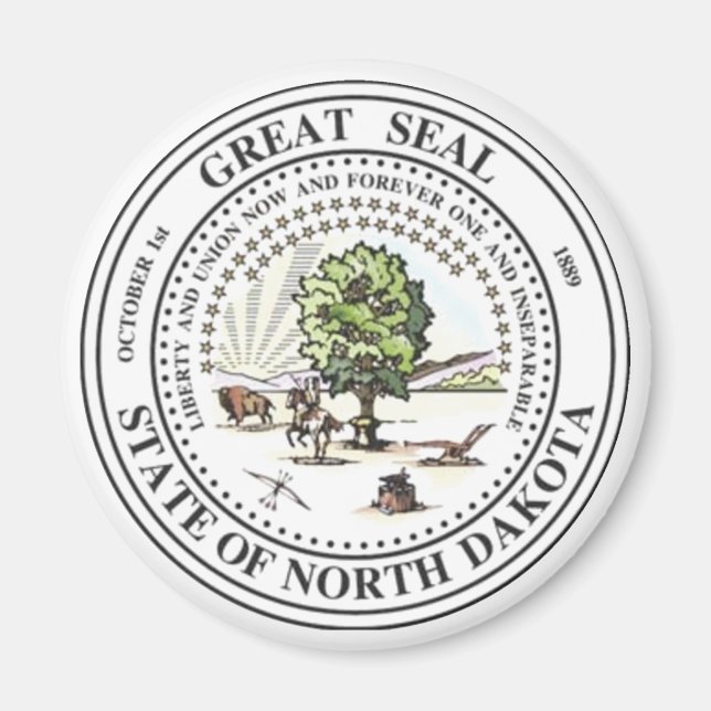North Dakota State Seal Magnet (Framsidan)