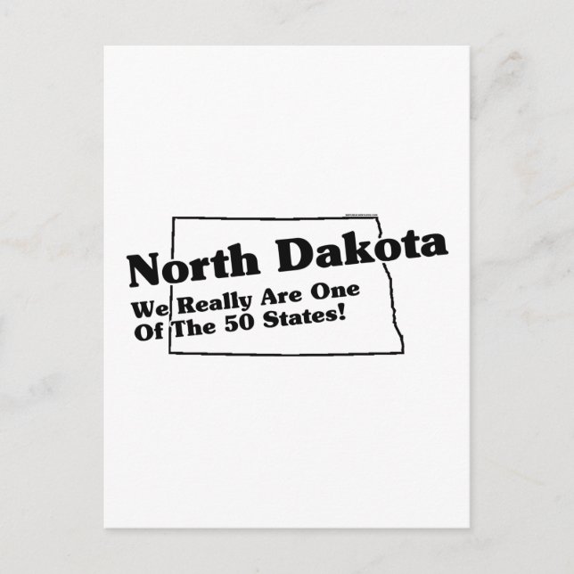 North Dakota State Slogan Vykort (Framsida)